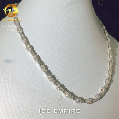 Iced Out Rose Gold Plated Moissanite Cuban Chain