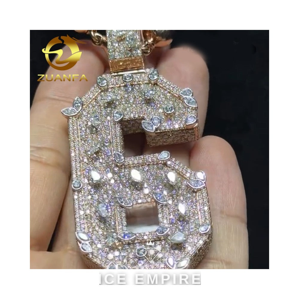 Iced Out 925 Silver Lab Grown Diamond Pendant