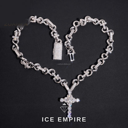 Iced Out Baguette Gold Plated Moissanite Pendant