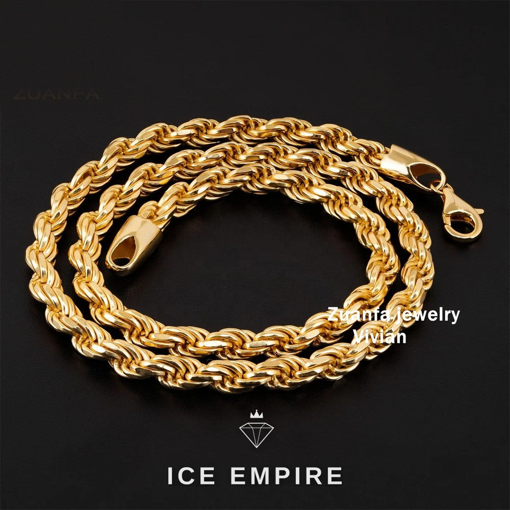 Iced Out Rose Gold Plated Moissanite Cuban Chain