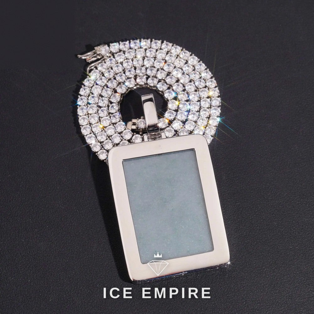 Iced Out Rose Gold Plated Moissanite Pendant