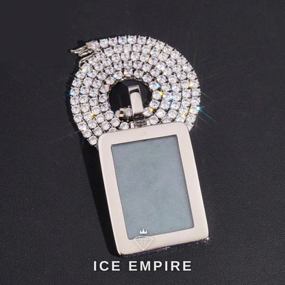 Iced Out Rose Gold Plated Moissanite Pendant