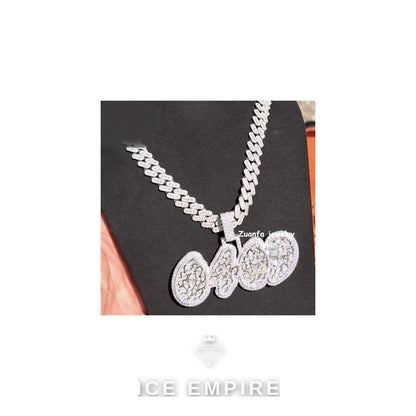 Iced Out 925 Silver Pendant