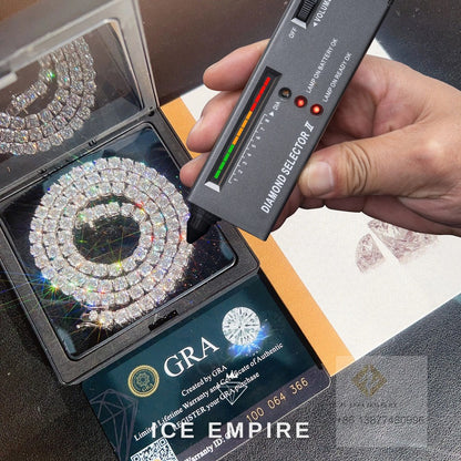 Iced Out Rose Gold Plated Moissanite Tennis Chain
