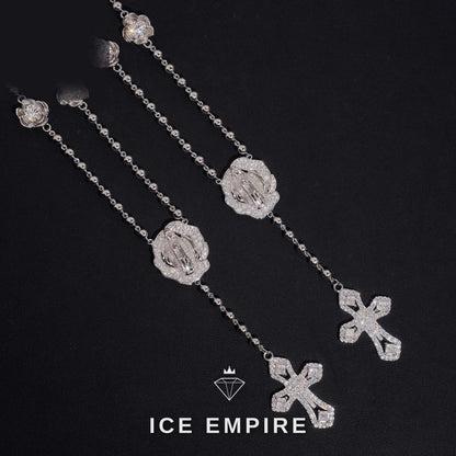 Iced Out Cross 925 Silver Moissanite Chain