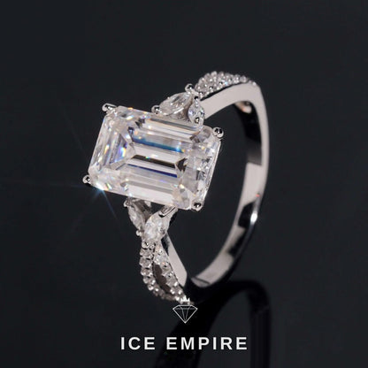 Iced Out Rose Gold Plated Moissanite Wedding Band