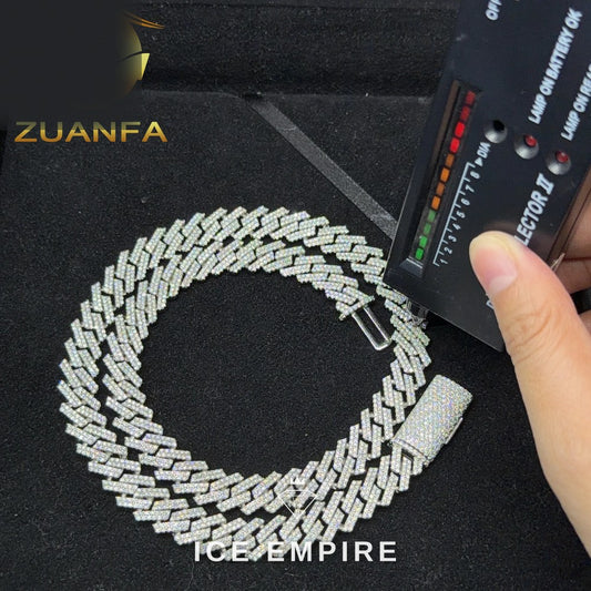 Iced Out Rose Gold Plated Moissanite Cuban Chain
