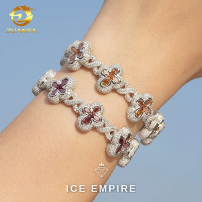 Iced Out 925 Silver Moissanite Cuban Chain