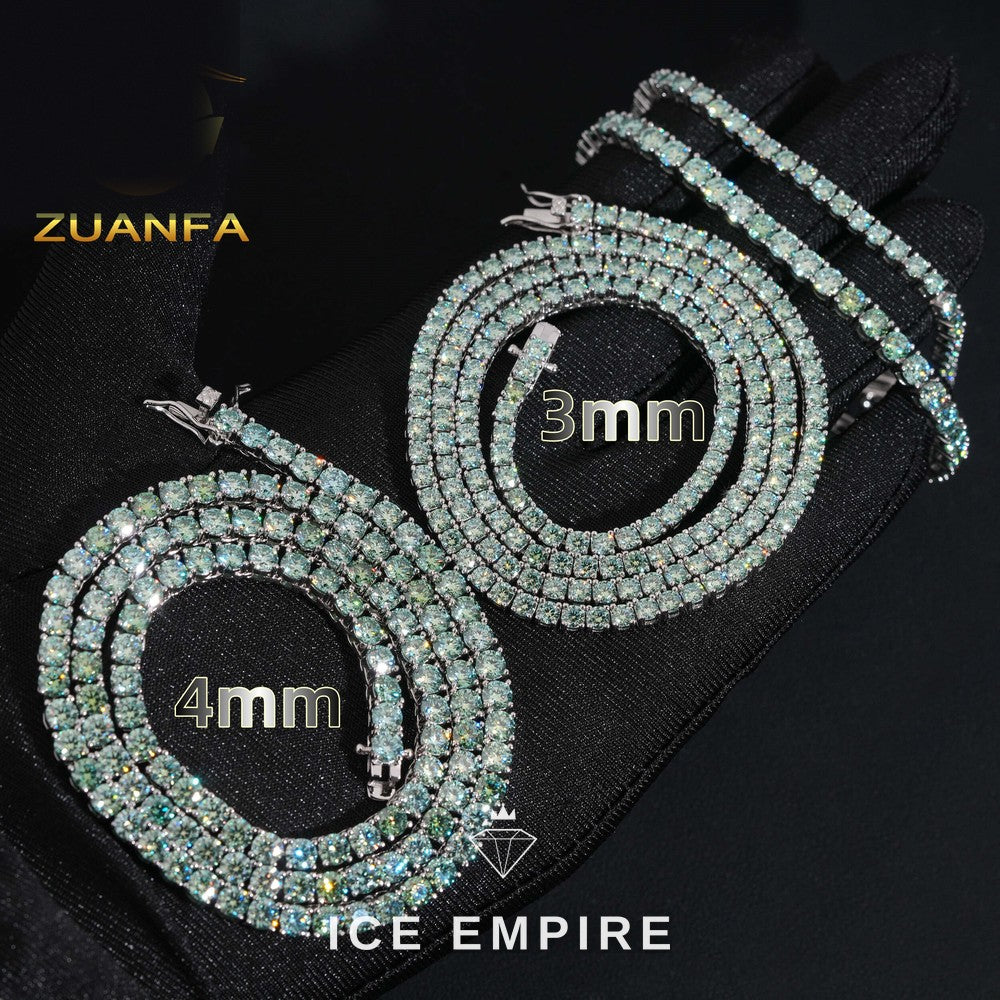 Iced Out Rose Gold Plated Moissanite Cuban Chain