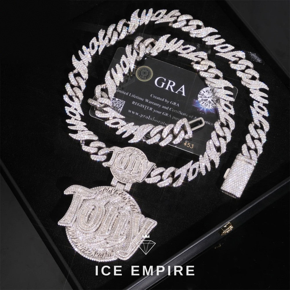 Iced Out Rose Gold Plated Pendant