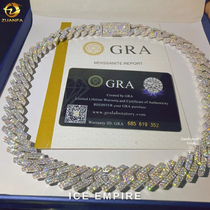 Iced Out Rose Gold Plated Moissanite Cuban Chain