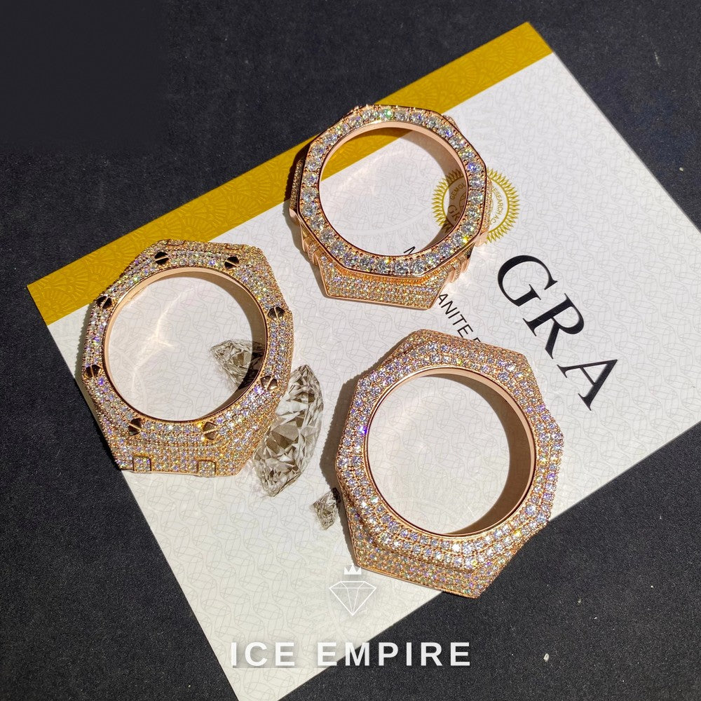 Iced Out 925 Silver Moissanite Watch