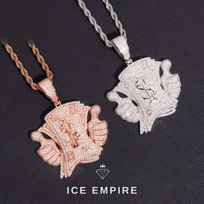 Iced Out Gold Plated Moissanite Pendant