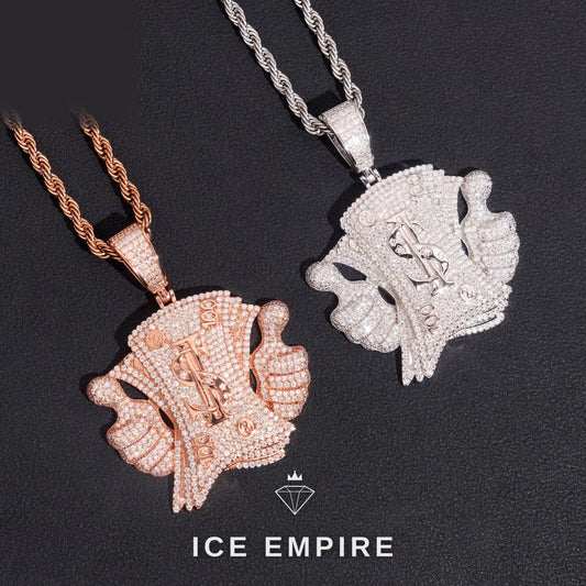 Iced Out Gold Plated Moissanite Pendant