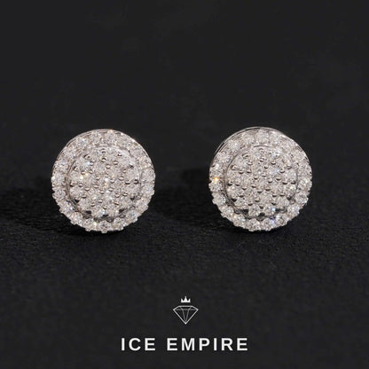 Iced Out 925 Silver Moissanite Stud Earrings