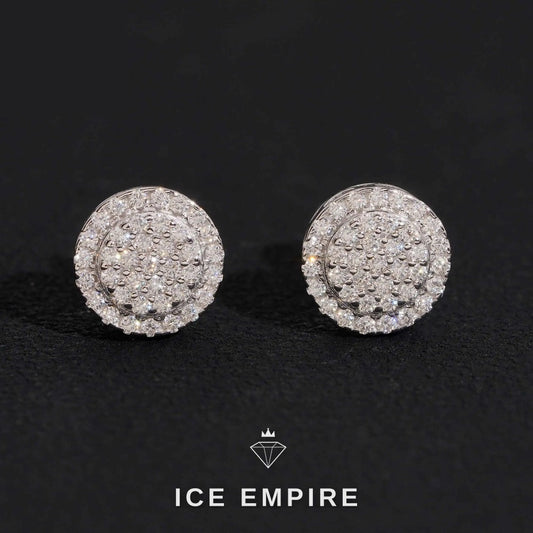 Iced Out 925 Silver Moissanite Stud Earrings