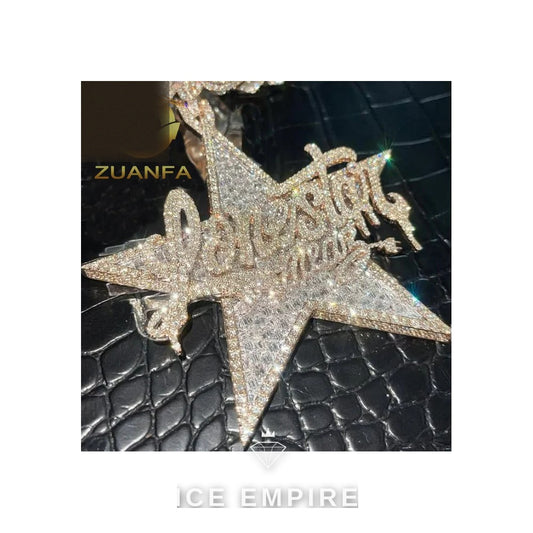 Iced Out Rose Gold Plated Moissanite Cuban Chain