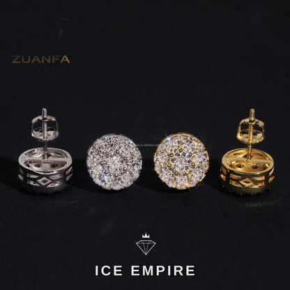 Iced Out Gold Plated Moissanite Earrings