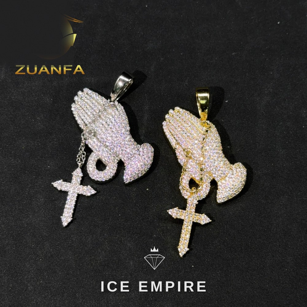 Iced Out 925 Silver Pendant