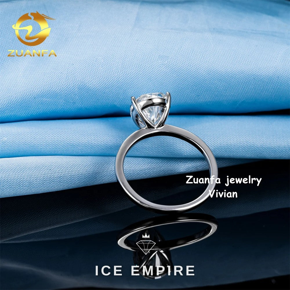 Iced Out 925 Silver Moissanite Ring