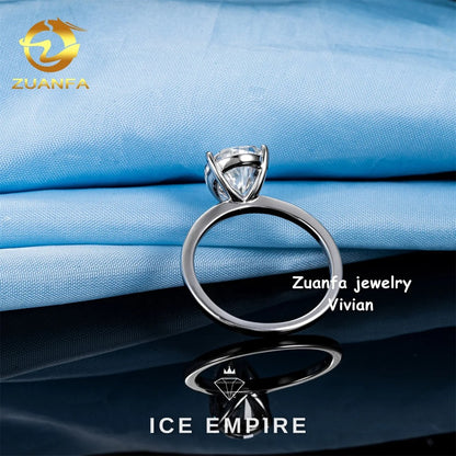 Iced Out 925 Silver Moissanite Ring