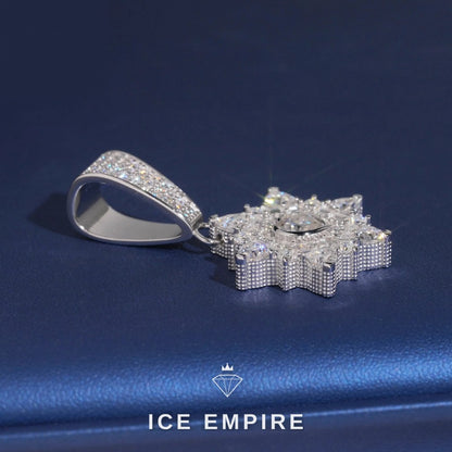Iced Out Baguette 925 Silver Moissanite Pendant