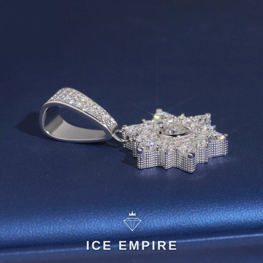 Iced Out Baguette 925 Silver Moissanite Pendant