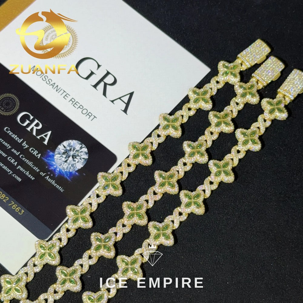 Iced Out 925 Silver Moissanite Bracelet