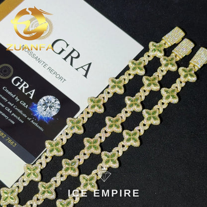 Iced Out 925 Silver Moissanite Bracelet