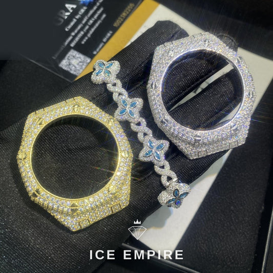 Iced Out 925 Silver Moissanite Watch