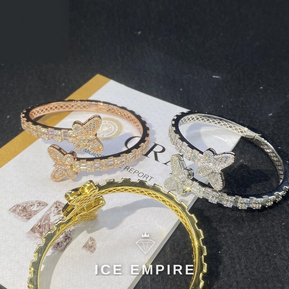 Iced Out Baguette 925 Silver Moissanite Bracelet