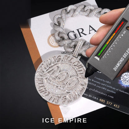 Iced Out 925 Silver Pendant