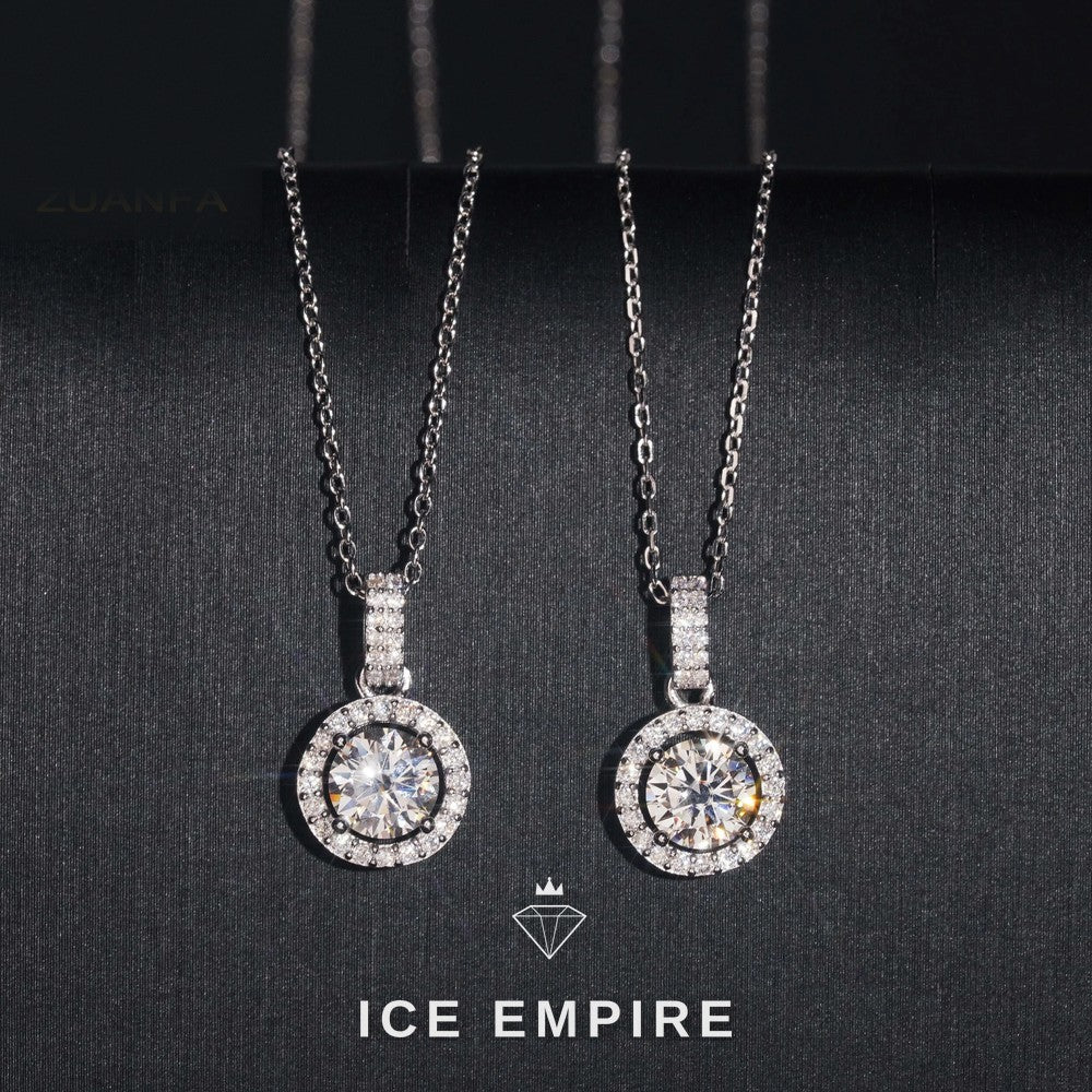 Iced Out Rose Gold Plated Moissanite Pendant