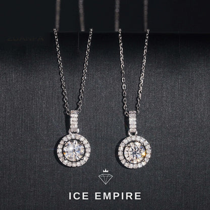 Iced Out Rose Gold Plated Moissanite Pendant