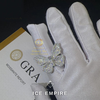 Iced Out Gold Plated Moissanite Ring