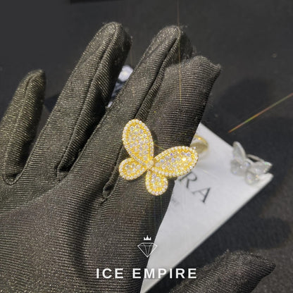 Iced Out Rose Gold Plated Moissanite Ring