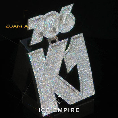 Iced Out Cross 925 Silver Moissanite Pendant