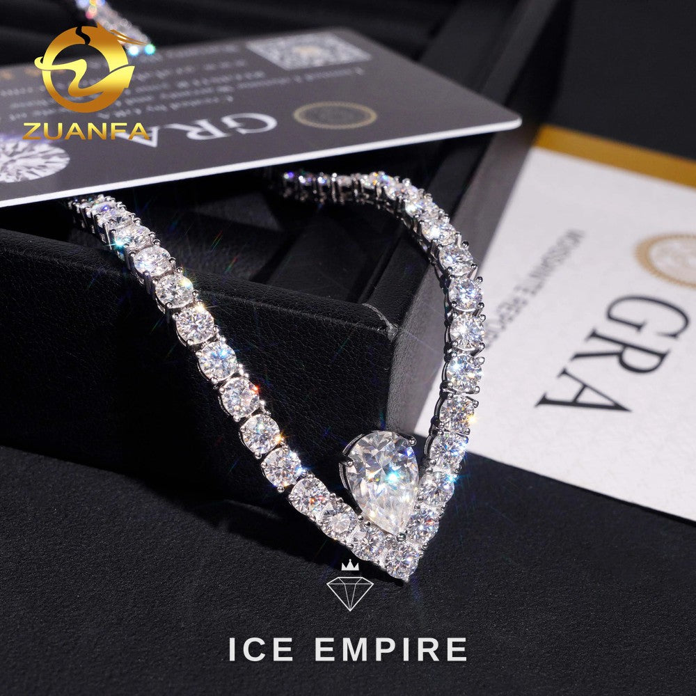 Iced Out Rose Gold Plated Moissanite Cuban Chain
