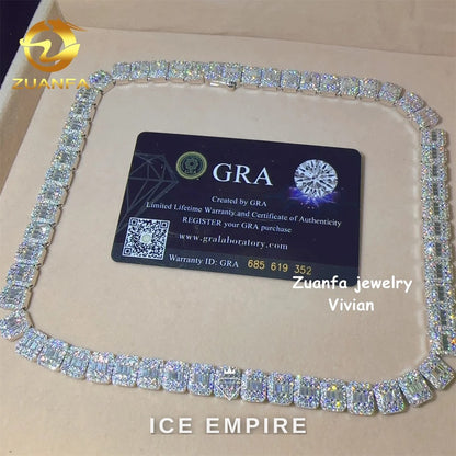 Iced Out Rose Gold Plated Moissanite Cuban Chain