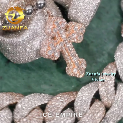 Iced Out 925 Silver Moissanite Pendant