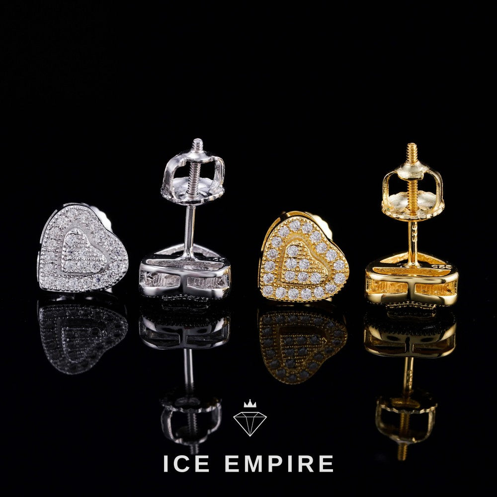 Iced Out Cluster 925 Silver Lab Grown Diamond Earrings