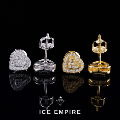 Iced Out Cluster 925 Silver Lab Grown Diamond Earrings