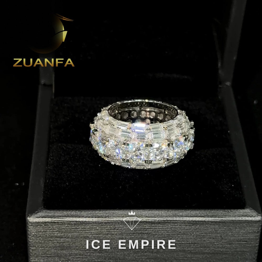Iced Out 925 Silver Moissanite Cuban Chain