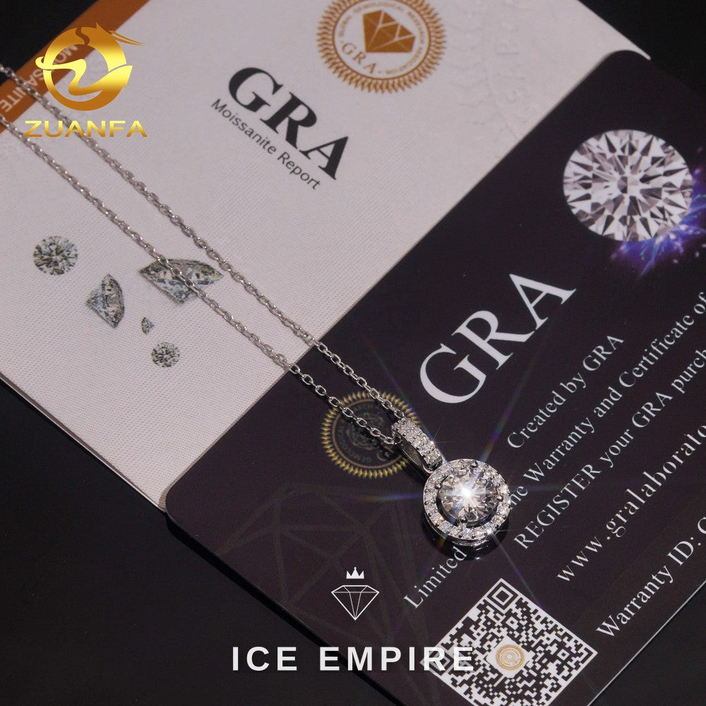 Iced Out Rose Gold Plated Moissanite Pendant