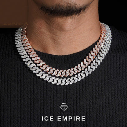 Iced Out 925 Silver Moissanite Cuban Chain