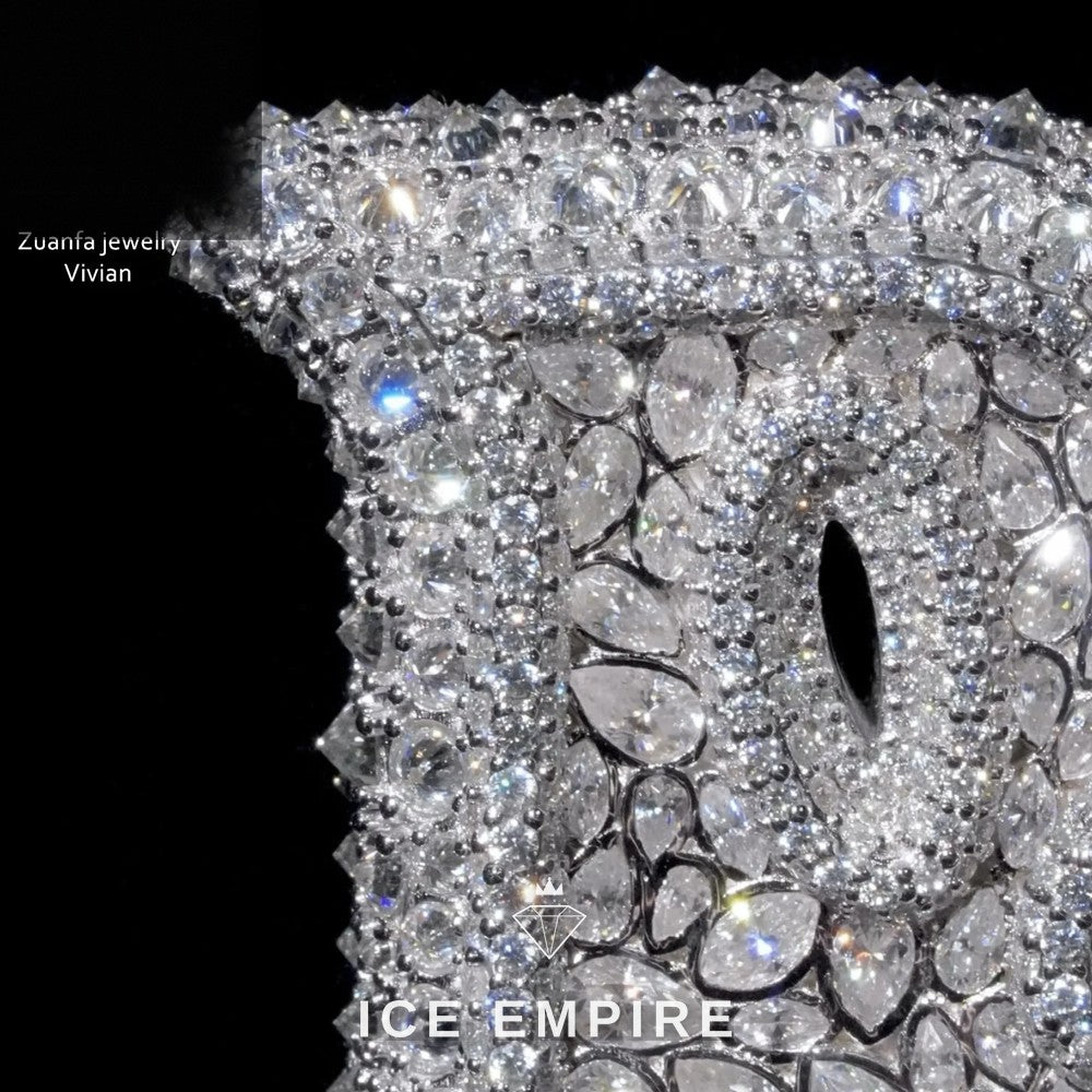 Iced Out Cross 925 Silver Moissanite Pendant