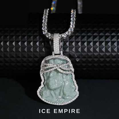 Iced Out Rose Gold Plated Moissanite Pendant