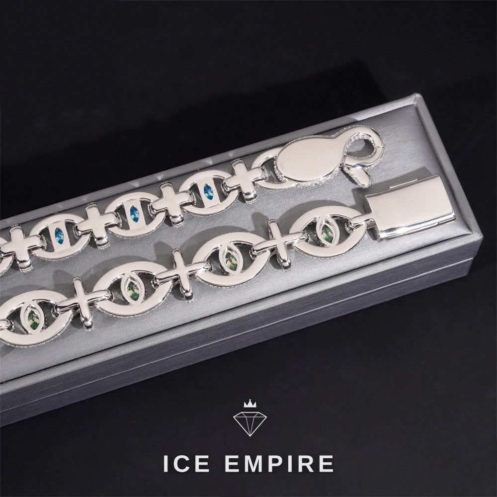 Iced Out Rose Gold Plated Moissanite Cuban Chain