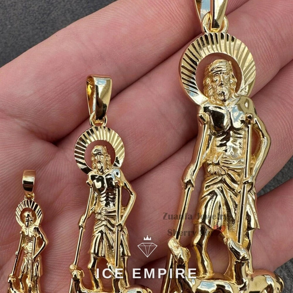 Iced Out Gold Plated Moissanite Pendant