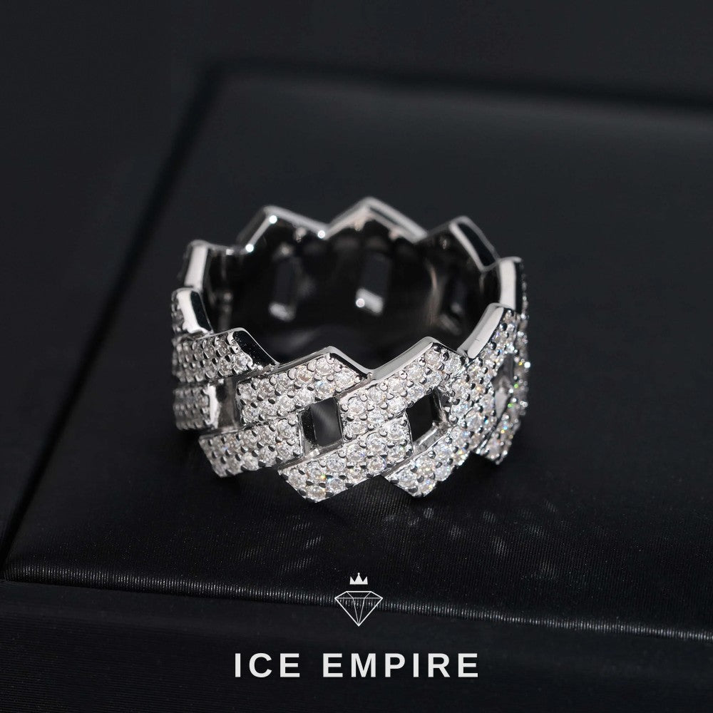Iced Out Rose Gold Plated Moissanite Cuban Chain